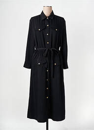 Robe longue manches longues manches longues noir MAISON CAPTAIN femme