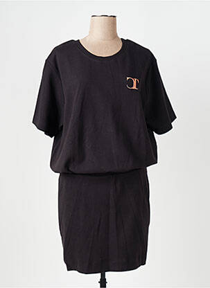 Robe mi-longue manches courtes manches courtes noir CAPTAIN TORTUE femme