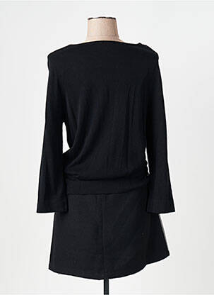 Robe mi-longue manches longues manches longues noir CAPTAIN TORTUE femme