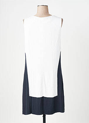 Robe mi-longue sans manche sans manche blanc MISS CAPTAIN femme
