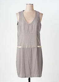 Robe mi-longue sans manche sans manche gris MISS CAPTAIN femme
