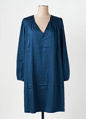 Robe mi-longue manches longues manches longues bleu CAPTAIN TORTUE femme