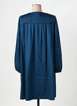 Robe mi-longue manches longues manches longues bleu CAPTAIN TORTUE femme