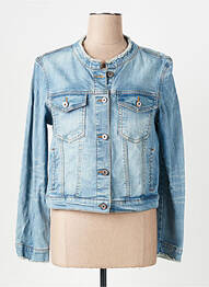 Veste casual col rond bleu MISS CAPTAIN femme