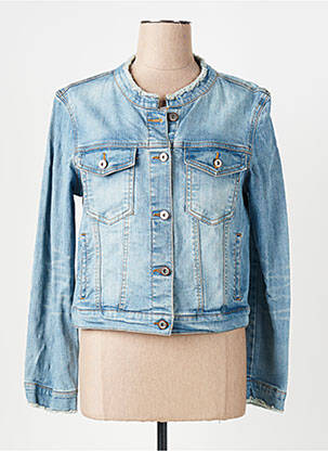 Veste casual col rond bleu MISS CAPTAIN femme