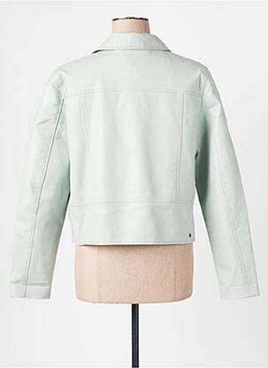 Veste simili cuir coupe cintrée bleu TREND BY CAPTAIN TORTUE femme