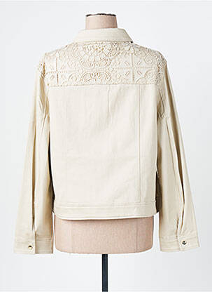 Veste casual col chemisier beige MAISON CAPTAIN femme