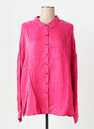Chemisier coupe droite manches longues rose CAPTAIN TORTUE femme
