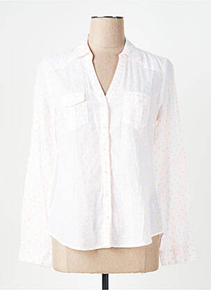 Chemisier coupe cintrée manches longues blanc MISS CAPTAIN femme