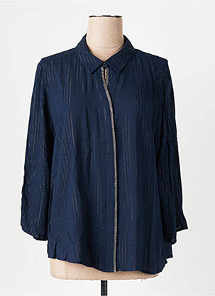Chemisier coupe fluide manches longues bleu TREND BY CAPTAIN TORTUE femme