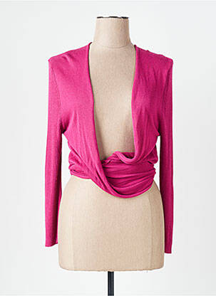 Gilet manches longues coupe cintrée violet LADY CAPTAIN femme