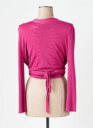 Gilet manches longues coupe cintrée violet LADY CAPTAIN femme
