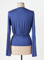 Gilet cache-cœur bleu LADY CAPTAIN pour femme seconde vue