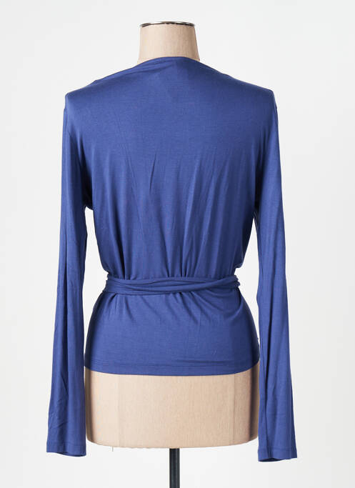 Gilet cache-cœur bleu LADY CAPTAIN pour femme