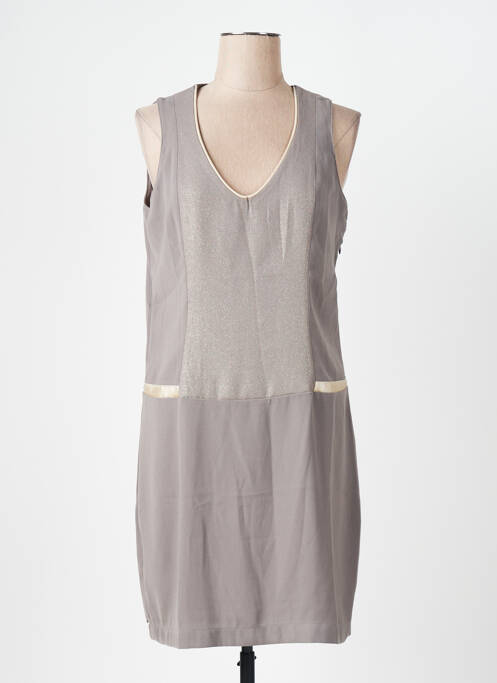 Robe mi-longue gris MISS CAPTAIN pour femme