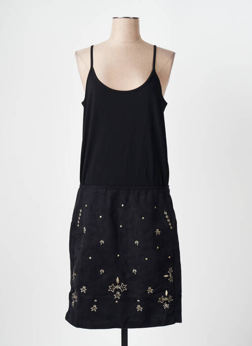 Robe mi-longue noir CAPTAIN TORTUE pour femme