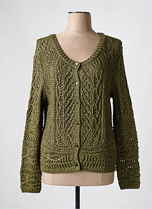 Gilet manches longues stretch vert MAISON CAPTAIN femme