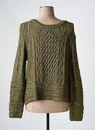 Gilet manches longues stretch vert MAISON CAPTAIN femme