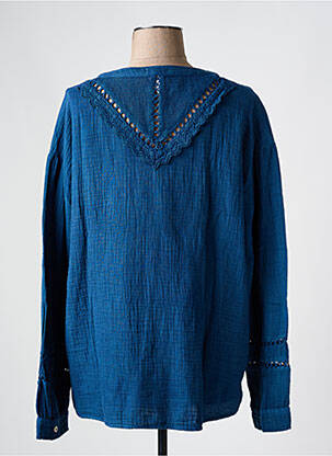 Blouse manches longues manches longues bleu MAISON CAPTAIN femme