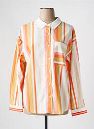 Chemisier coupe droite manches longues orange MAISON CAPTAIN femme