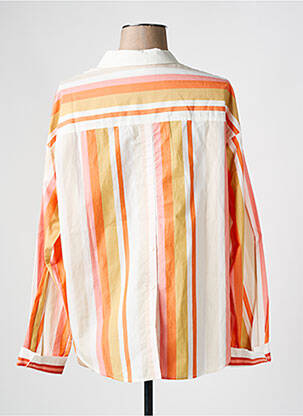 Chemisier coupe droite manches longues orange MAISON CAPTAIN femme