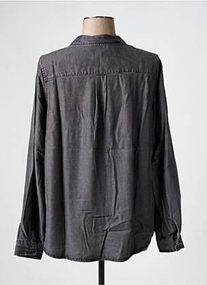 Chemisier coupe cintrée manches longues noir MAISON CAPTAIN femme