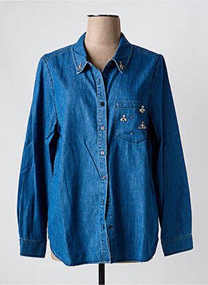 Chemisier coupe cintrée manches longues bleu CAPTAIN CORSAIRE femme