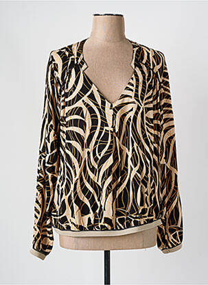 Blouse tissage popeline manches longues noir CAPTAIN TORTUE femme