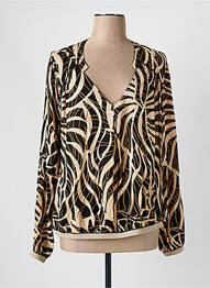 Blouse imprimé fantaisie manches longues noir CAPTAIN TORTUE femme