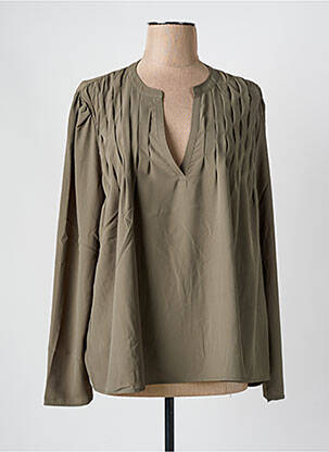 Blouse manches longues manches longues vert TANAIS femme