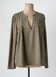 Blouse manches longues manches longues vert TANAIS femme