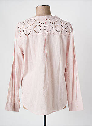 Blouse tissage popeline manches longues rose MISS BY CAPTAIN TORTUE femme