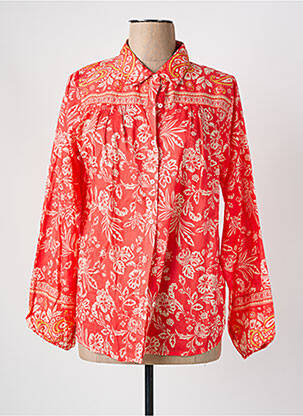 Chemisier coupe cintrée manches longues orange MAISON CAPTAIN femme
