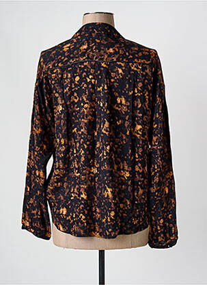Blouse poignets boutonnés avec fente manches longues noir MAISON CAPTAIN femme