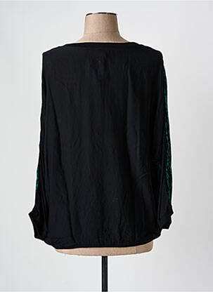 Blouse tissage popeline manches 3/4 vert MISS BY CAPTAIN TORTUE femme