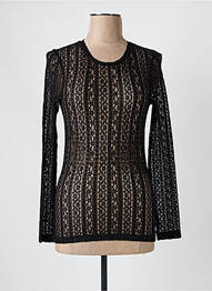 Top stretch manches longues noir MISS & TREND femme