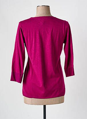 T-shirt manches 3/4 manches 3/4 violet MISS CAPTAIN femme