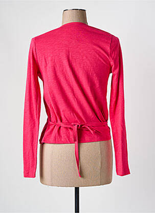 Gilet cache-cœur stretch rose JAVA femme
