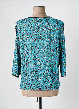 Blouse imprimé fantaisie manches 3/4 bleu MISS BY CAPTAIN TORTUE femme