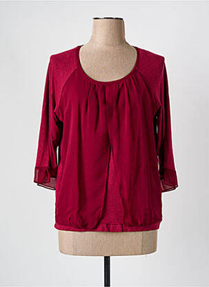 T-shirt manches 3/4 manches 3/4 rouge MISS BY CAPTAIN TORTUE femme