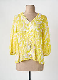 Chemisier coupe droite manches 3/4 jaune LITTLE MISS BY CAPTAIN TORTUE femme