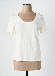 T-shirt stretch manches courtes beige CAPTAIN TORTUE femme