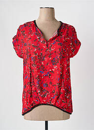 Blouse manches courtes manches courtes rouge MISS BY CAPTAIN TORTUE femme