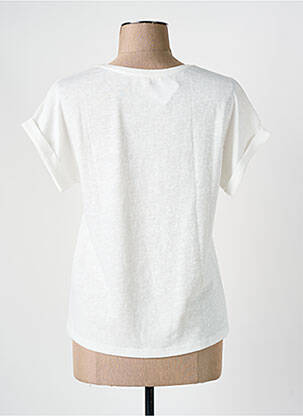 T-shirt imprimé fantaisie manches courtes blanc MAISON CAPTAIN femme