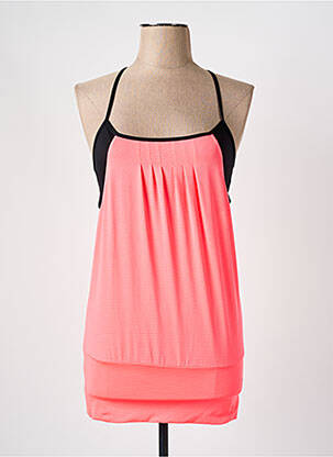 Top col carré fines bretelles rose JAVA femme