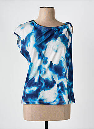 T-shirt stretch manches courtes bleu MISS BY CAPTAIN TORTUE femme