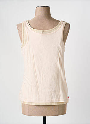 Top tissage jersey fines bretelles beige MISS CAPTAIN femme