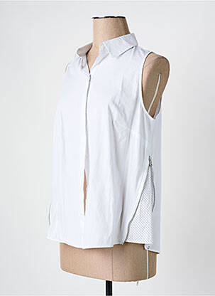 Chemisier coupe droite sans manche blanc CAPTAIN TORTUE femme
