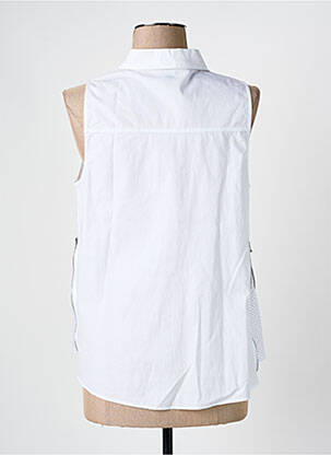 Chemisier coupe droite sans manche blanc CAPTAIN TORTUE femme