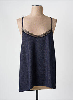 Top stretch fines bretelles bleu CAPTAIN TORTUE femme